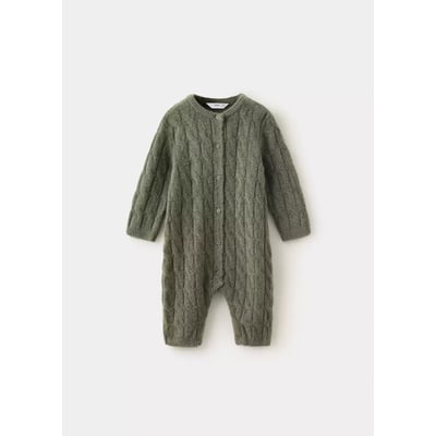 Combinaison longue en maille torsadée MANGO BABY