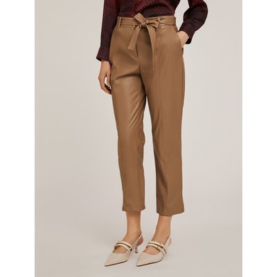 Pantalon REGULAR avec ceinture ton sur ton en tissu enduit MOTIVI