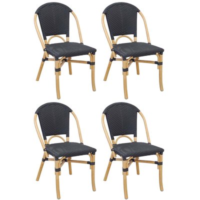 Chaise d'extérieur en rotin et résine (Lot de 4) AUBRY GASPARD