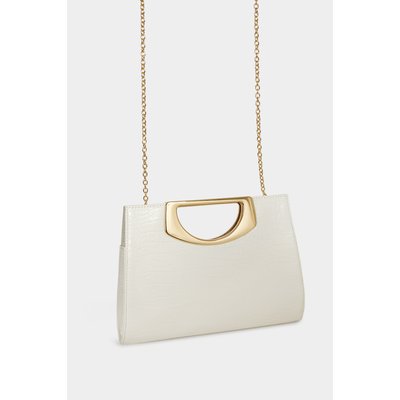 Sac pochette aspect croco MORGAN