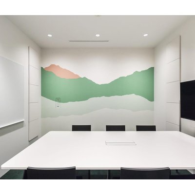 Papier peint paysage géométrique de montagnes et pics - 255x260 cm (l x h) LA TOUCHE ORIGINALE