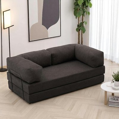 Canapé-lit anthracite confort, 190 cm ALTEA PIER IMPORT