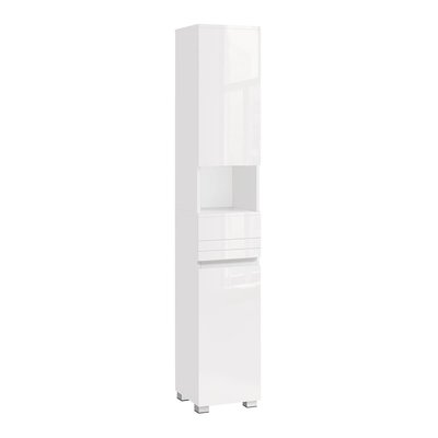 Colonne de salle de bain 2 portes, 1 tiroir et 1 niche - H170 cm CALICOSY