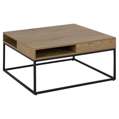 Table basse Alberto 2 niches ouvertes en métal et MDF TOILINUX