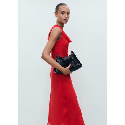 Robe lyocell col bénitier MANGO