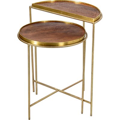 Tables gigognes métal et bois (lot de 2) RECOLLECTION