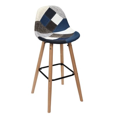 Lot de 2 Tabourets de bar Patchwork TOILINUX