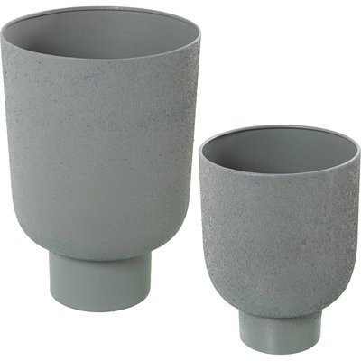 Cache-pots en métal (lot de 2) RECOLLECTION