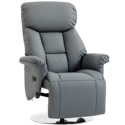 Fauteuil inclinable Polyuréthane Gris HOMCOM