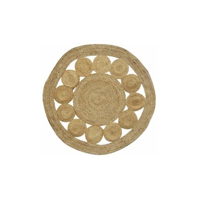 Tapis rond en jute naturelle ajourée Diamètre 120 cm AUBRY GASPARD