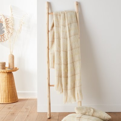 Plaid a quadri, effetto mohair, Sarna LA REDOUTE INTERIEURS