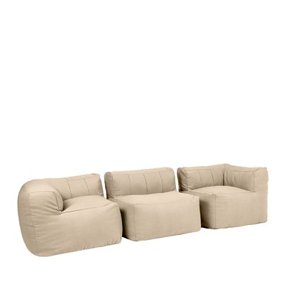 Pouf canapé modulaire 3 pièces intérieur et extérieur en oléfine toutes saisons Oeko-Tex® - ZEN ICON