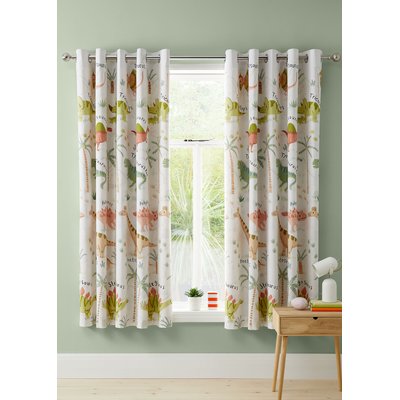 Sleepy Dino Curtain CATHERINE LANSFIELD