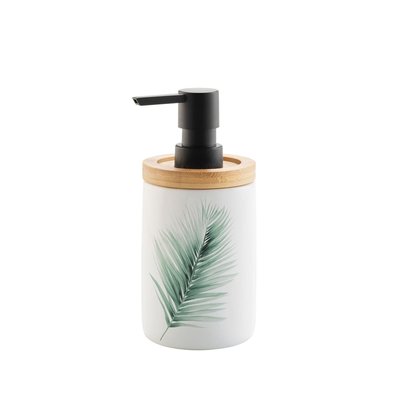 Distributeur de savon Varadero en céramique et bambou TOILINUX