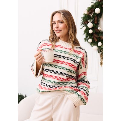 Pull jacquard rayé LOLALIZA