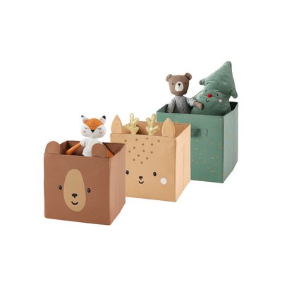 Lot de 3 bacs de rangement GREEN FOREST VERTBAUDET