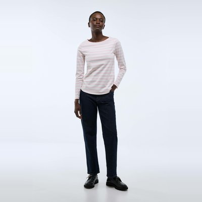T-shirt manches longues rayé en coton BIO MONOPRIX