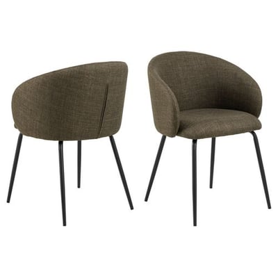 Lot de 2 chaises en tissu avec accoudoirs SÖREN TOILINUX