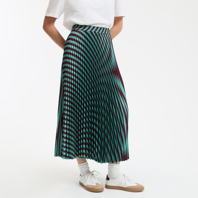 Jupe rayée plissée, longue LA REDOUTE COLLECTIONS