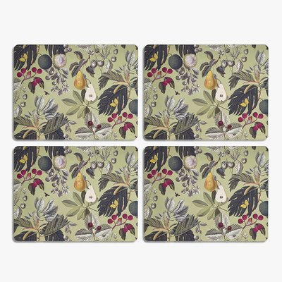 Set of 4 Fruit and Floral Placemats KEW