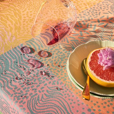 Nappe pur coton enduit MILLE VAGUES GARNIER-THIEBAUT