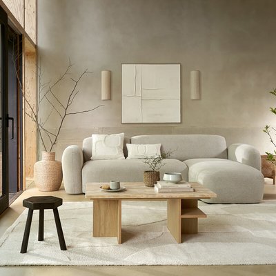 Danilo Reversible Corner Sofa in Textured Fabric LA REDOUTE INTERIEURS