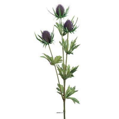 Chardon fleur factice 3fleurs 3ramures joli ARTIFICIELLES