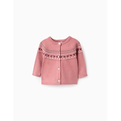 Gilet en maille avec motif jacquard ZIPPY