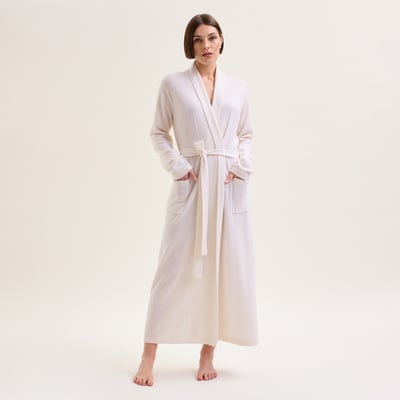 Kimono long col châle en laine cachemire DOUCEUR CACHEMIRE LAURENCE TAVERNIER