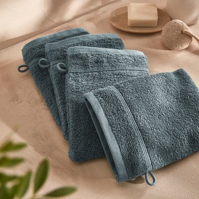 Lot 4 gants de toilette éponge bouclette, Zavara LA REDOUTE INTERIEURS