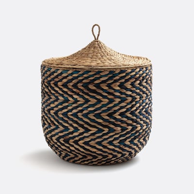 Panier tressé avec couvercle, NOMADO LA REDOUTE INTERIEURS