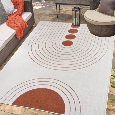 Tapis extérieur, kilim reversible EX1 ORCRA UN AMOUR DE TAPIS