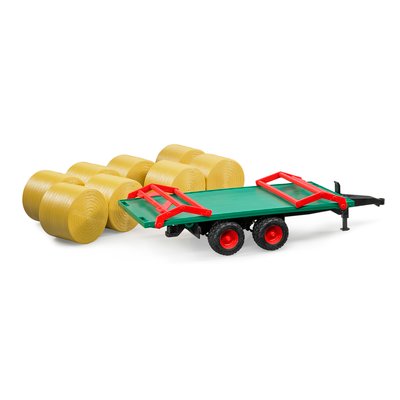 Remorque de transport de balles avec 8 balles rondes BRUDER