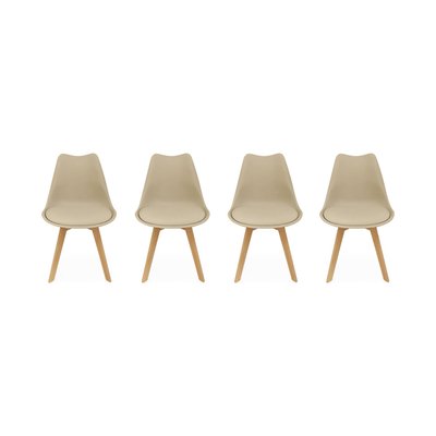 Chaise scandinave bois de hêtre (lot de 4) NILS SWEEEK