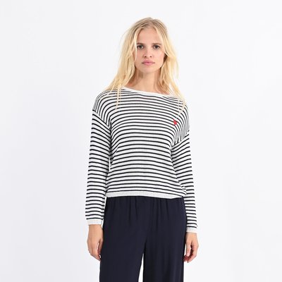 Pull col rond à rayures dos croisé MOLLY BRACKEN
