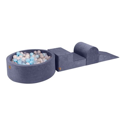 Aire De Jeux en Mousse avec Piscine à Balles, VELOURS MEOW BABY