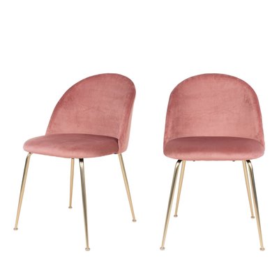 Lot de 2 chaises en velours et pieds dorés - Geneve HOUSE NORDIC