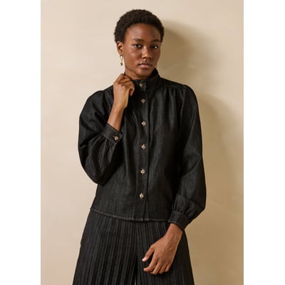 Chemise en denim manches longues LA FEE MARABOUTEE