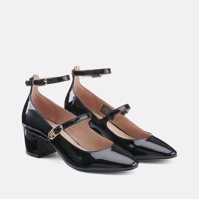 Babies à talon en cuir verni TOMMY HILFIGER