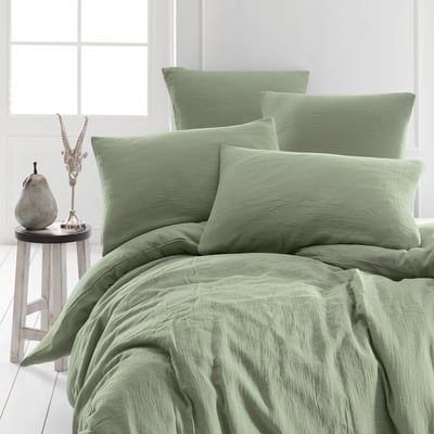 Parure housse de couette gaze de coton + 2 taies 65x65 cm LOFT SENSEI MAISON