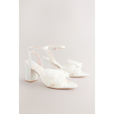 Chaussures de mariage à talon carré et nœud NEXT