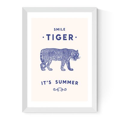 Smile Tiger by Florent Bodart Print EAST END PRINTS