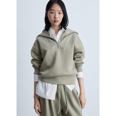 Sweat-shirt maille col zippé MANGO