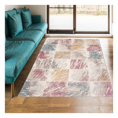 Tapis chambre tissé motif géométrique PASTY UN AMOUR DE TAPIS