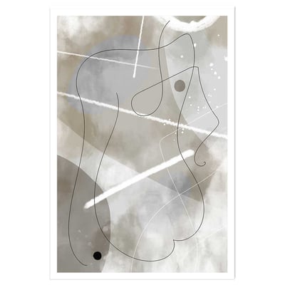 Affiche abstrait et soft line n°1 HEXOA