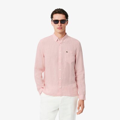 Chemise en lin manches longues LACOSTE