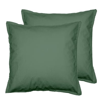 Ensemble drap housse flanelle coton + 2 taies 65x65 cm KLAPPEN SENSEI MAISON