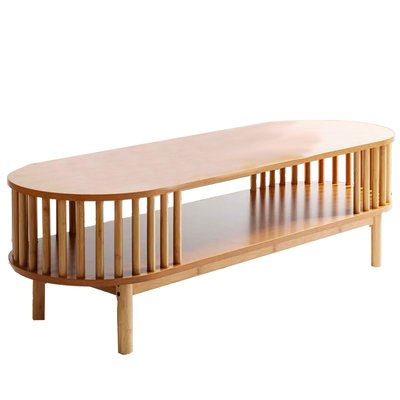 Table basse bois ovale 120x39x37cm WADIGA
