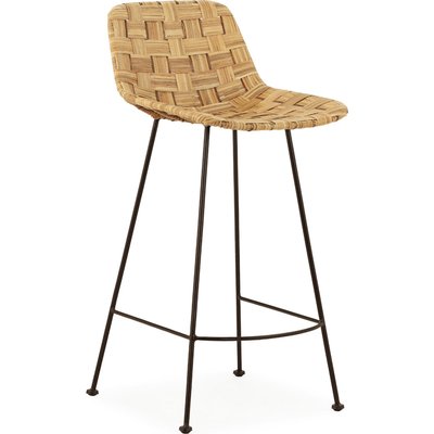 Tabouret haut osier naturel et métal   élégant RECOLLECTION