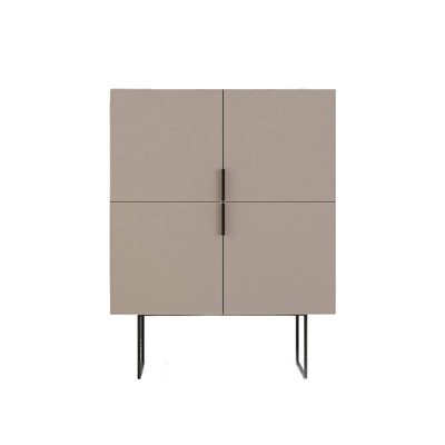 Petit buffet 4 portes et pieds en métal L100 cm - TITAN CALICOSY